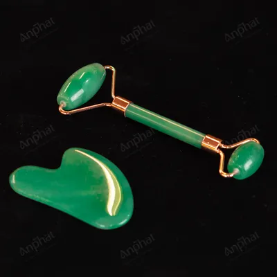 Bộ Cây Lăn Massage Đá Thạch Anh Xanh - M14911