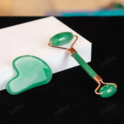 Bộ Cây Lăn Massage Đá Thạch Anh Xanh - M14911