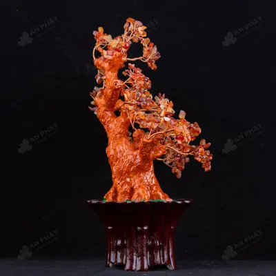 Cây Tài Lộc Đá Mã Não Đỏ - 45,5cm - M2819258