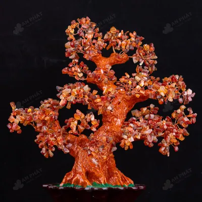 Cây Tài Lộc Đá Mã Não Đỏ - 45,5cm - M2819258