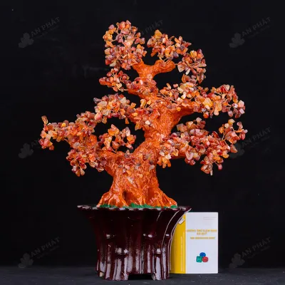 Cây Tài Lộc Đá Mã Não Đỏ - 45,5cm - M2819258