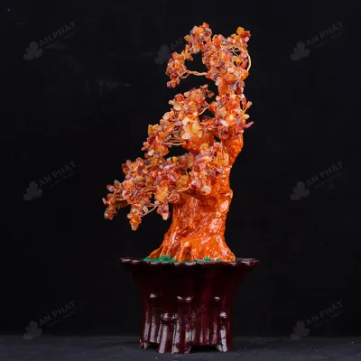 Cây Tài Lộc Đá Mã Não Đỏ - 45,5cm - M2819258