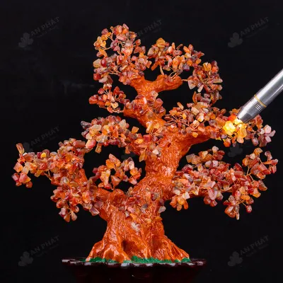 Cây Tài Lộc Đá Mã Não Đỏ - 45,5cm - M2819258
