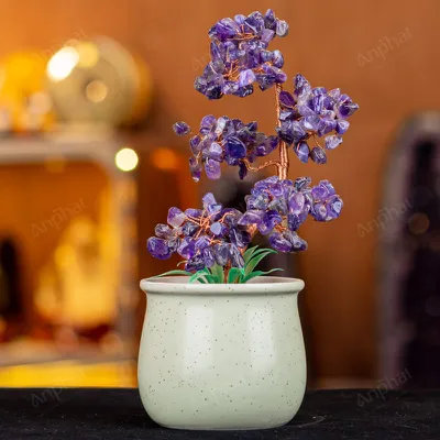 Cây Tài Lộc Đá Thạch Anh Tím - 22cm - M212407