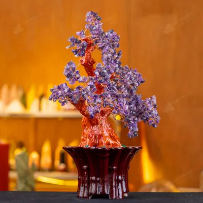 Cây Tài Lộc Đá Thạch Anh Tím - 46,5cm - M281927