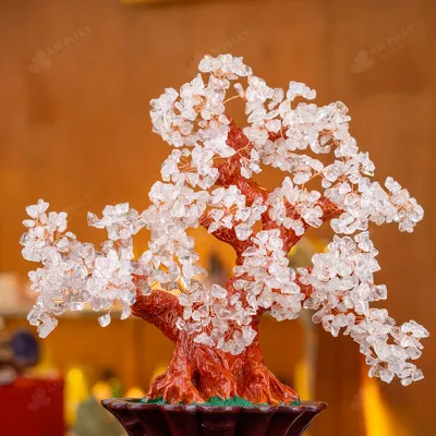 Cây Tài Lộc Đá Thạch Anh Trắng - 45,5cm - M2819286