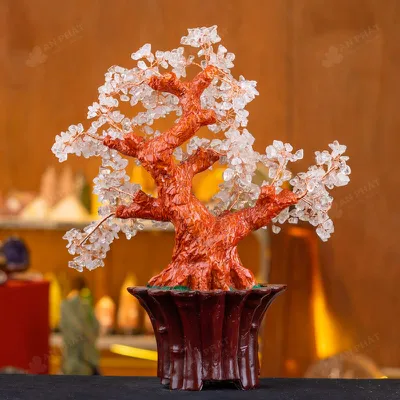 Cây Tài Lộc Đá Thạch Anh Trắng - 45,5cm - M2819286