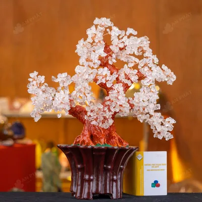 Cây Tài Lộc Đá Thạch Anh Trắng - 45,5cm - M2819286