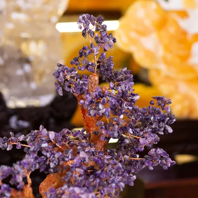 Cây Tài Lộc Đá Thạch Anh Tím Size Lớn 3,8kg, 53cm - M07151