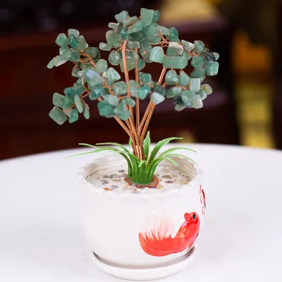 Cây Tài Lộc Đá Thạch Anh Xanh - M21242
