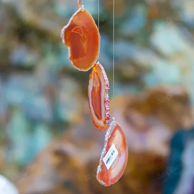 Chuông Gió Đá Mã Não Đỏ 8 Miếng - M10350