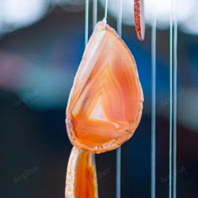 Chuông Gió Đá Mã Não Đỏ 8 Miếng - M10350