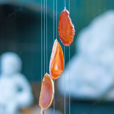 Chuông Gió Đá Mã Não Đỏ 8 Miếng - M10350