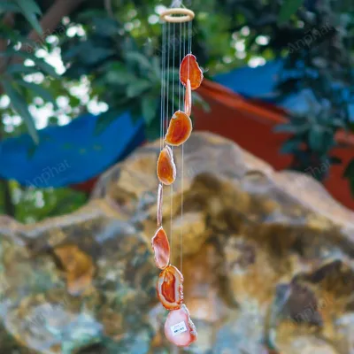 Chuông Gió Đá Mã Não Đỏ 8 Miếng - M10350