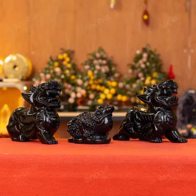 Combo Tỳ Hưu - Thiềm Thừ Obsidian Đen - M273281