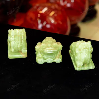 Combo Tỳ Hưu - Thiềm Thừ Onyx Xanh - M253253