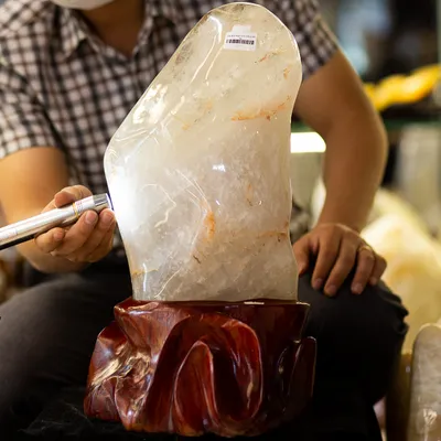 Đá Cảnh - Đá Trấn Trạch Thạch Anh Trắng 12kg - M17021