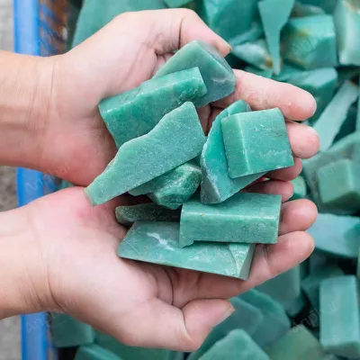 Đá Vụn Trải Nền, Đá Vụn Lót Sàn Thạch Anh Xanh Thô (Loại 1 Cực Đẹp) - M1959