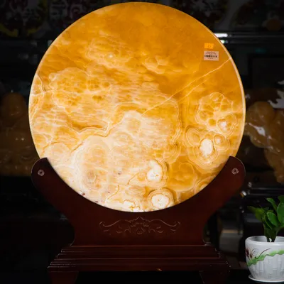 Đồng Điếu, Đồng Tiền May Mắn Ngọc Onyx Vàng 52cm - M21053