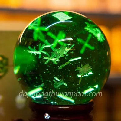 Quả cầu đá phong thủy màu xanh | Đá núi lửa bông tuyết 2.5Kg - M2010