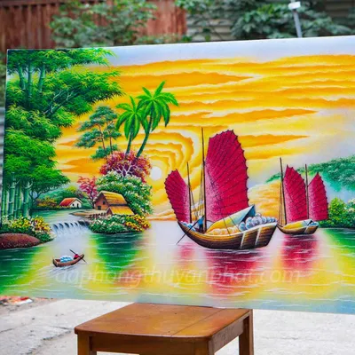 Tranh Đá Quý Thuận Buồm Xuôi Gió 2