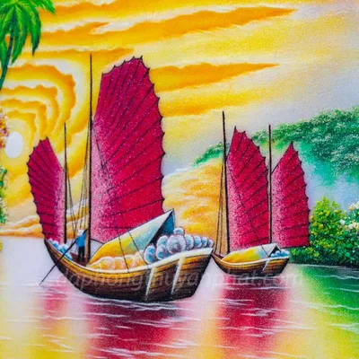 Tranh Đá Quý Thuận Buồm Xuôi Gió 2