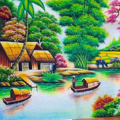 Tranh Phong Cảnh Làng Quê 2