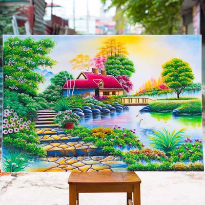 Tranh Đá Quý Phong Cảnh