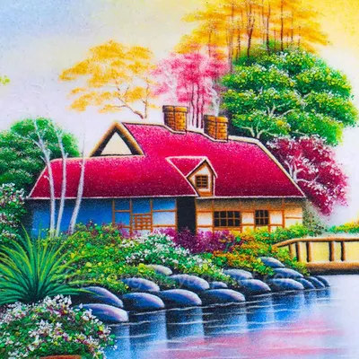 Tranh Đá Quý Phong Cảnh