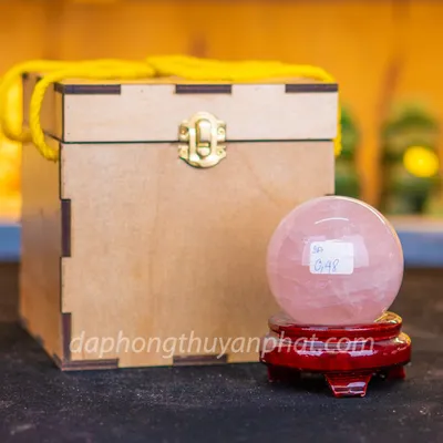 Qủa cầu thạch anh hồng | cầu thạch anh hồng 0.48kg - M1479