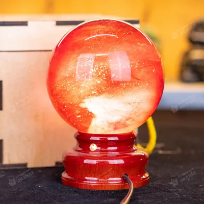 Quả Cầu Phong Thủy Đá Núi Lửa Đỏ 1.62kg - 11.2cm - M2157