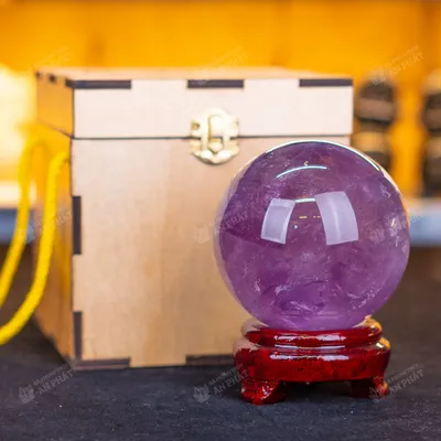 Qủa cầu thạch anh tím | cầu thạch anh tím 1.25kg - 9.5cm - M2649 VIP