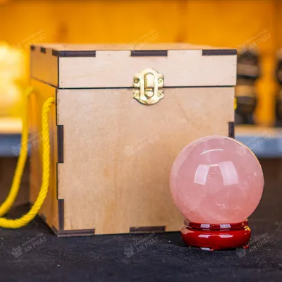 Qủa Cầu Phong Thủy Đá Thạch Anh Hồng 0.53kg - 7,4cm - M0315 VIP 6A có SAO