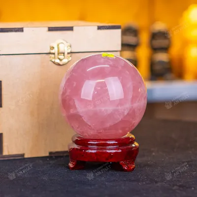 Qủa Cầu Phong Thủy Đá Thạch Anh Hồng 1.2kg - 10cm - M2150 VIP 8A Có SAO