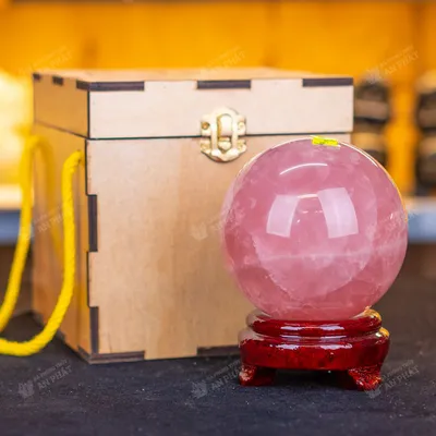 Qủa Cầu Phong Thủy Đá Thạch Anh Hồng 1.2kg - 10cm - M2150 VIP 8A Có SAO