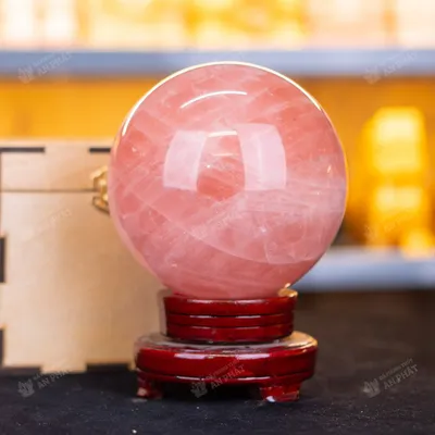 Quả Cầu Phong Thủy Đá Thạch Anh hồng 4.4kg - 14,5cm - M0315 VIP 6A có SAO