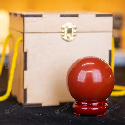 Qủa cầu ngọc bích | quả cầu ngọc bích đỏ 0.57kg - 7.5cm - M2734