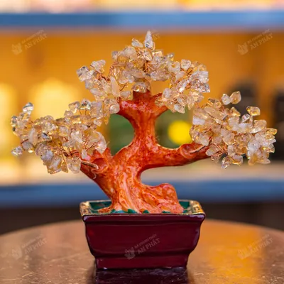 Cây thạch anh vàng 16cm M2733 | Cây đá thạch anh