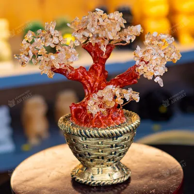 Cây thạch anh vàng 25cm M2732 | Cây đá thạch anh