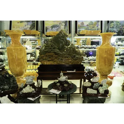 LỤC BÌNH PHONG THUỶ ĐÁ NGỌC ONYX VIP CAO 162cm - M2208