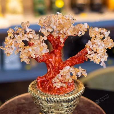 Cây thạch anh vàng 25cm M2732 | Cây đá thạch anh