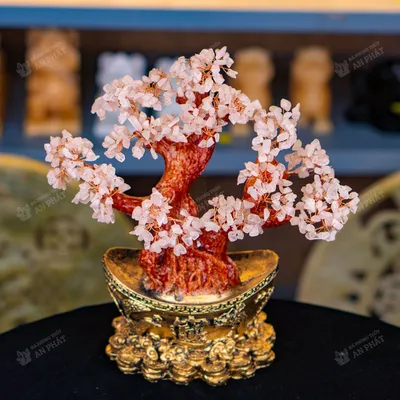 Cây thạch anh hồng 25cm M2732 | Cây đá thạch anh