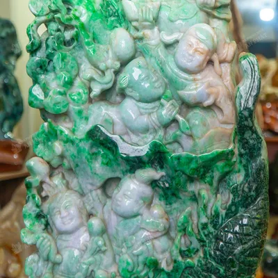 Tác Phẩm Ngũ Phúc Ngọc Phỉ Thúy - Jadeit AP0012