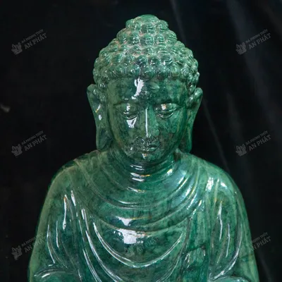 Tượng Phật Thích Ca Đá Canxedol Xanh -  AP0018