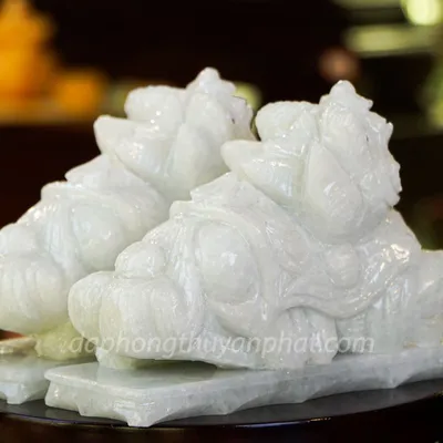 Tỳ Hưu Cẩm Thạch Trắng 22cm - M2568