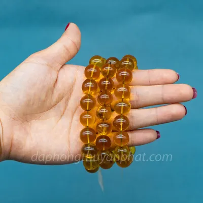 vòng hổ phách | vòng tay hổ phách 12mm - M518