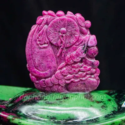 Mặt Phật Bản Mệnh | Mặt Phật Di Lạc Đá Ruby M2427