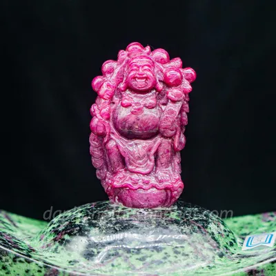 Mặt Phật Bản Mệnh | Mặt Phật Di Lạc Đá Ruby M2375 