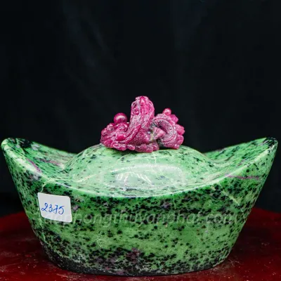 Mặt Phật Bản Mệnh | Mặt Đá Ruby Hình Rồng M2375