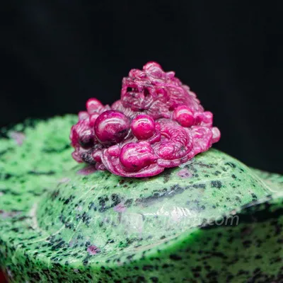 Mặt Phật Bản Mệnh | Mặt Đá Ruby Hình Rồng M2375